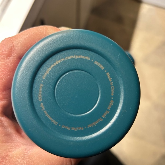 40oz Simple Modern Tumbler Dark Green Hunter Floral Mickey Print Fun Cute EUC - Picture 2 of 4